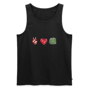 Rock Collector Peace Love Rock Collecting - Männer Premium Bio Tank Top - Schwarz - Vorne - Michal (187cm)