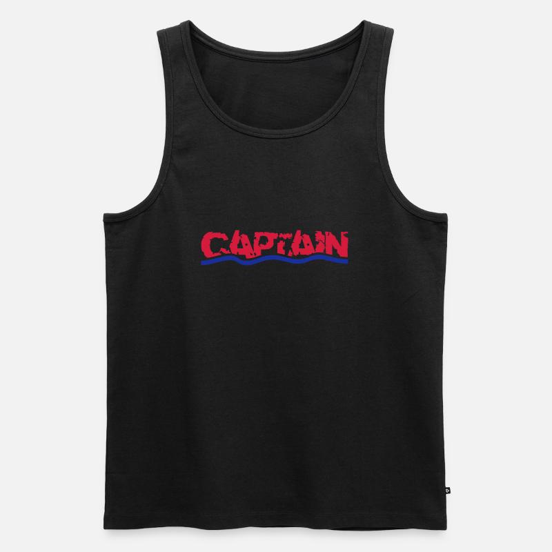 Captain - Männer Premium Bio Tank Top - Schwarz