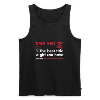 Sport Girl Definition BMX - Men's Premium Organic Tank Top - black - Front - Michal (187cm)