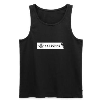 Narbonne Occitanie Frankreich Okzitanisch France - Männer Premium Bio Tank Top - Schwarz - Vorne - AI Model Male 178 light (178cm)