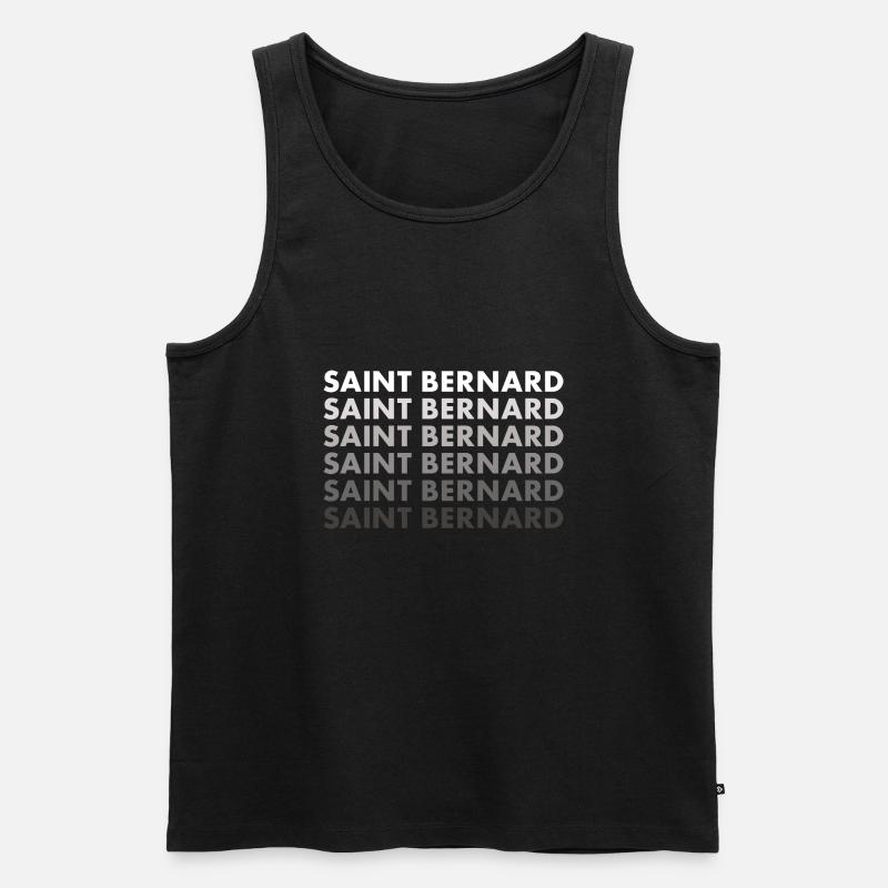 Saint Bernard - Männer Premium Bio Tank Top - Schwarz