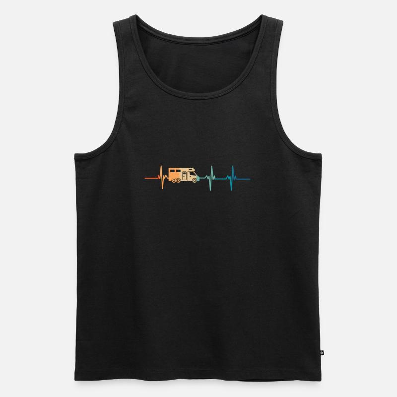 Herzschlag des Wohnmobils - Männer Premium Bio Tank Top - Schwarz