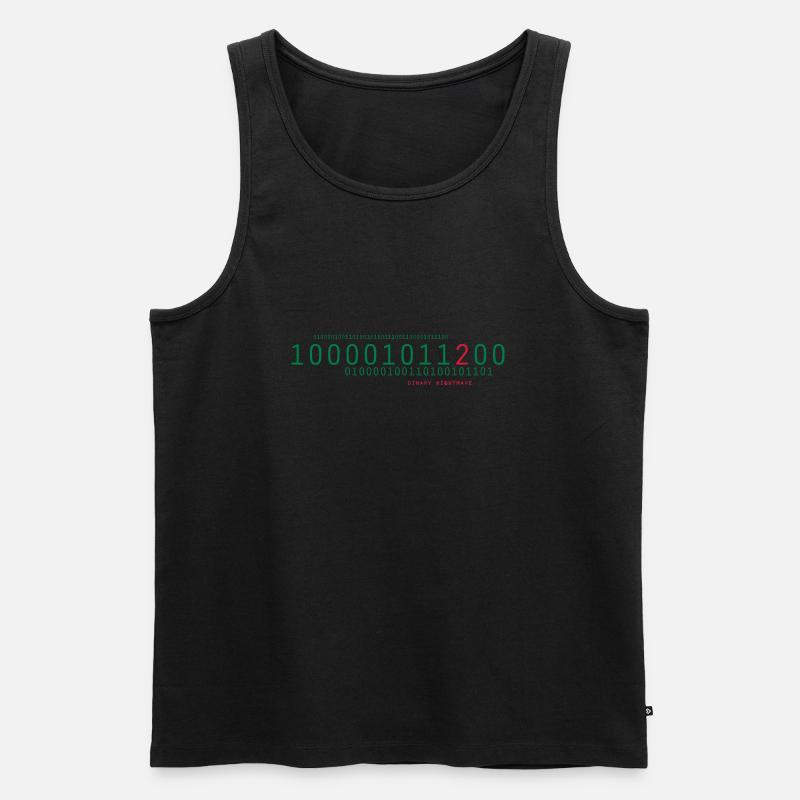 binary nightmare - Männer Premium Bio Tank Top - Schwarz