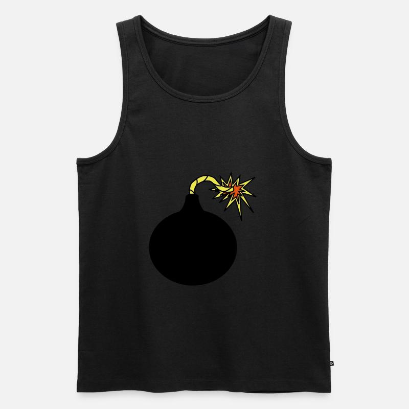 Bombe Zünschnur Geschenkidee Feuer Explosion - Männer Premium Bio Tank Top - Schwarz