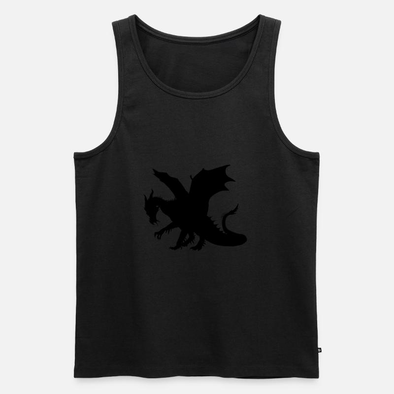 Drache - Männer Premium Bio Tank Top - Schwarz