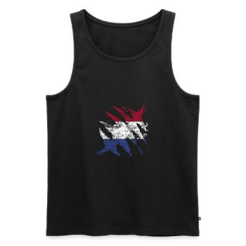 Pays-Bas drapeau cadeau drapeau néerlandais - Débardeur bio Premium Homme - noir - Devant - AI Model Male 178 light (178cm)