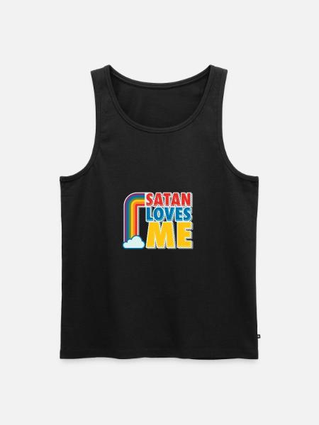 Satan Amour Religion Athéisme Athéisme Don - Débardeur bio Premium Homme - noir
