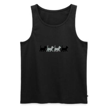 Kitten - Men's Premium Organic Tank Top - black - Front - AI Model Male 178 light (178cm)