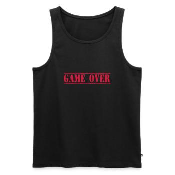 Game Over - Männer Premium Bio Tank Top - Schwarz - Vorne - Michal (187cm)