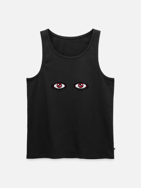 2 big eyes - Men's Premium Organic Tank Top - black