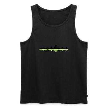 Skyline - Thüringen - Männer Premium Bio Tank Top - Schwarz - Vorne - Michal (187cm)