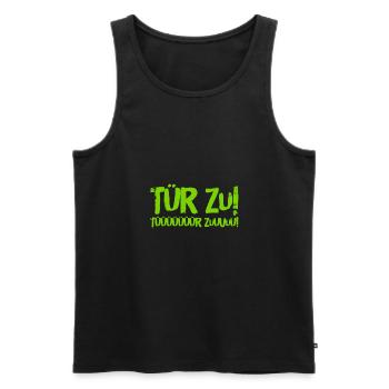 mach das Loch zu - Männer Premium Bio Tank Top - Schwarz - Vorne - Michal (187cm)