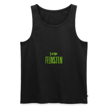 ein Kompliment - Männer Premium Bio Tank Top - Schwarz - Vorne - Michal (187cm)