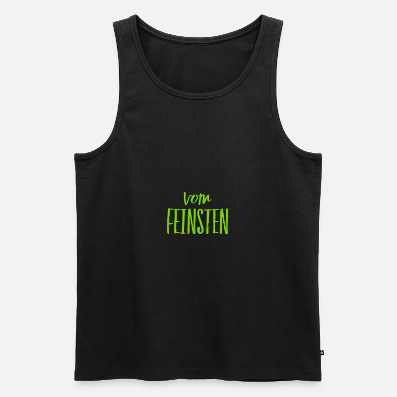 ein Kompliment - Männer Premium Bio Tank Top - Schwarz