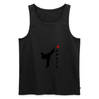 Sport d'arts martiaux de karaté - Débardeur bio Premium Homme - noir - Devant - Michal (187cm)