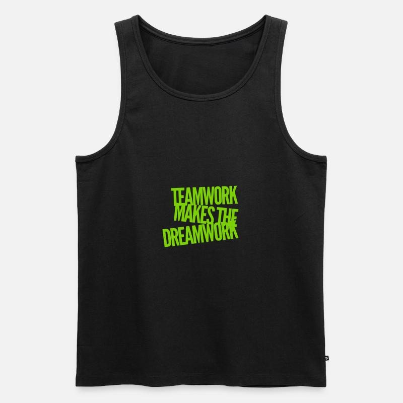 Teamwork ist super - Männer Premium Bio Tank Top - Schwarz