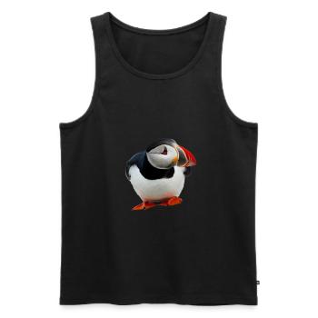 puffin - Men's Premium Organic Tank Top - black - Front - AI Model Male 178 light (178cm)