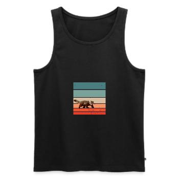Roter Panda - Männer Premium Bio Tank Top - Schwarz - Vorne - AI Model Male 178 light (178cm)