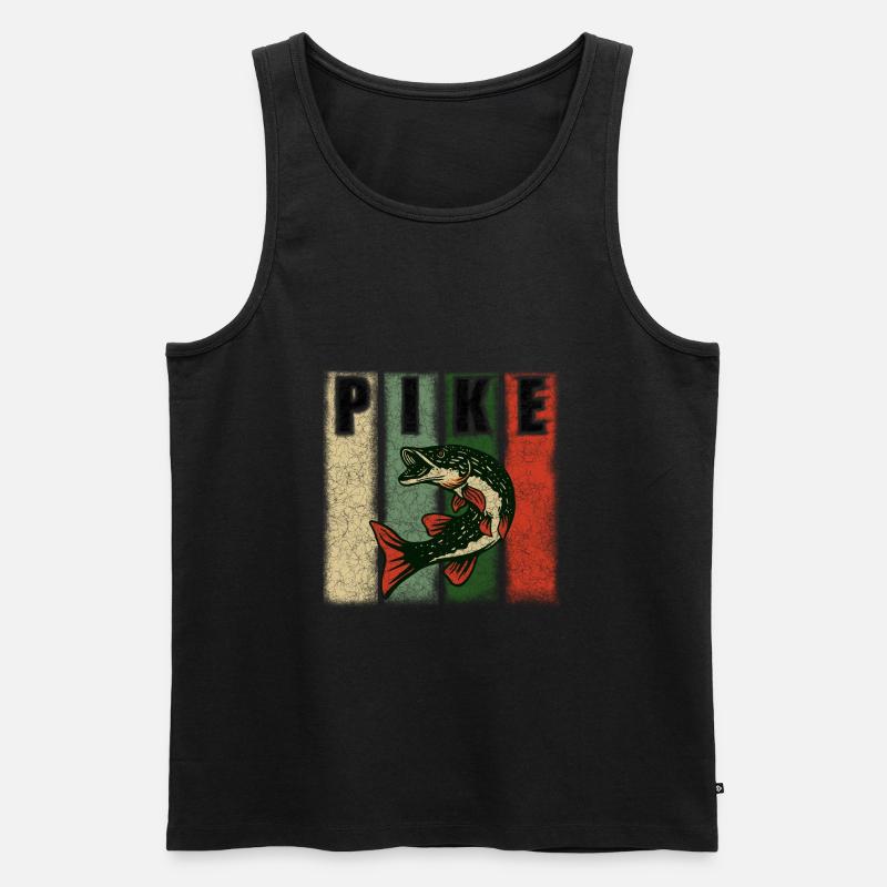 Fisch Hecht Pike - Männer Premium Bio Tank Top - Schwarz