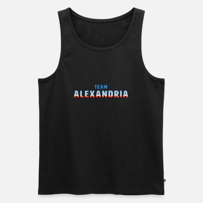 Team Alexandria | Warming Stripes - Männer Premium Bio Tank Top - Schwarz