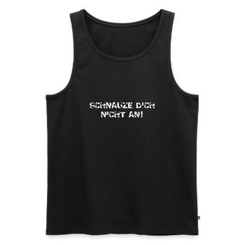 Schnauze Dich Nicht An!: Berlin Attitude - Männer Premium Bio Tank Top - Schwarz - Vorne - AI Model Male 178 light (178cm)
