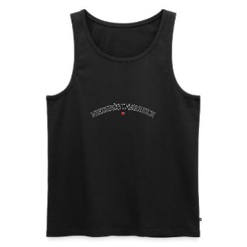 Niederösterreich Herz Schrift - Männer Premium Bio Tank Top - Schwarz - Vorne - Michal (187cm)