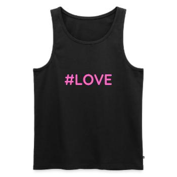 #love - Débardeur bio Premium Homme - noir - Devant - Michal (187cm)