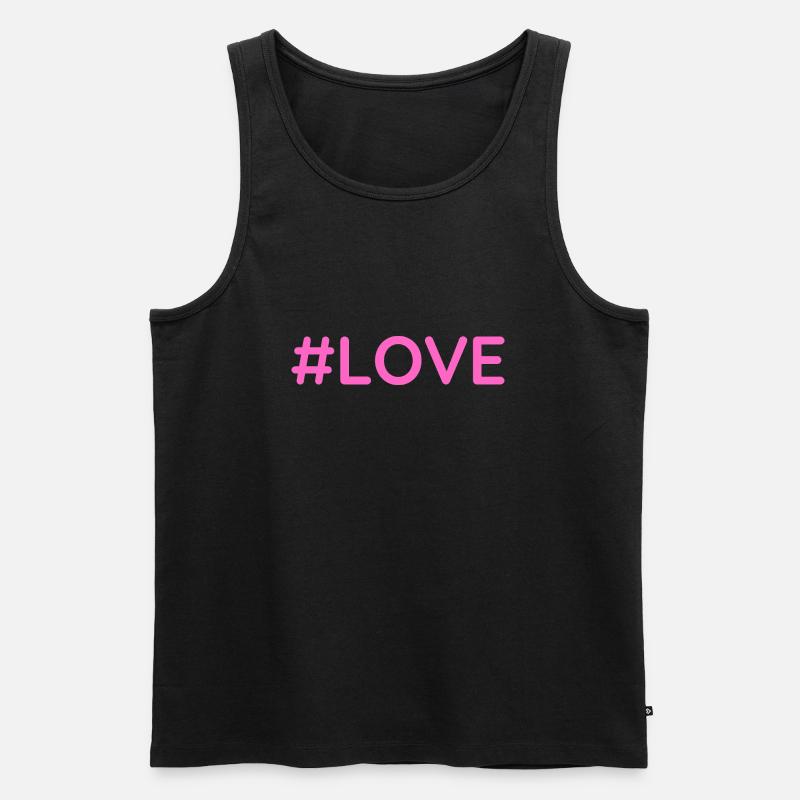 #love - Männer Premium Bio Tank Top - Schwarz