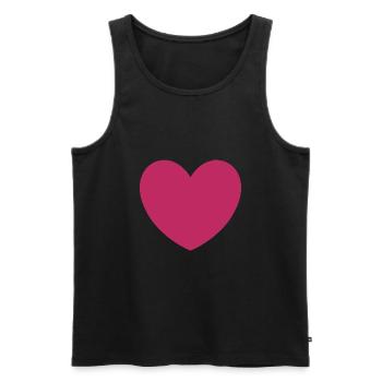 Saint-Valentin, Saint-Valentin, Saint-Valentin - Débardeur bio Premium Homme - noir - Devant - Michal (187cm)