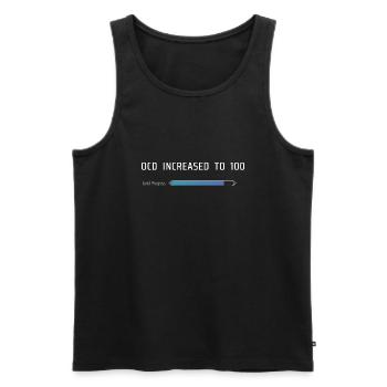 OCD auf 100 erhöht - Männer Premium Bio Tank Top - Schwarz - Vorne - AI Model Male 178 light (178cm)