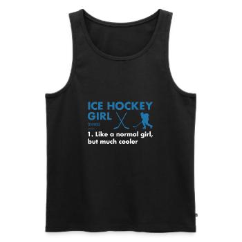 Sport Girl Definition Ice Hockey - Männer Premium Bio Tank Top - Schwarz - Vorne - Michal (187cm)