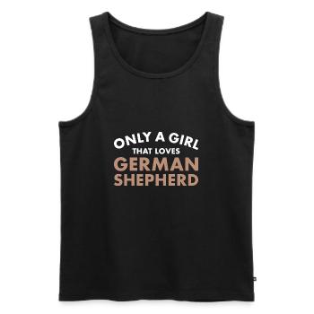 Only A Girl That Loves German Shepherd - Men's Premium Organic Tank Top - black - Front - AI Model Male 178 light (178cm)