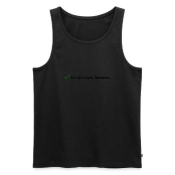Ich bin kein Roboter - Männer Premium Bio Tank Top - Schwarz - Vorne - Michal (187cm)