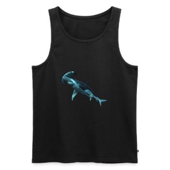 Haie - Männer Premium Bio Tank Top - Schwarz - Vorne - Michal (187cm)