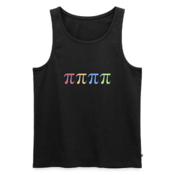 Pi *vintage x4 - Maths Engineer Science - Men's Premium Organic Tank Top - black - Front - AI Model Male 178 light (178cm)