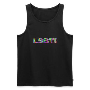 LGBTI - Débardeur bio Premium Homme - noir - Devant - AI Model Male 178 light (178cm)