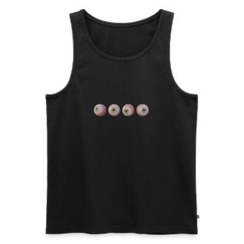 eyes - Männer Premium Bio Tank Top - Schwarz - Vorne - AI Model Male 178 light (178cm)