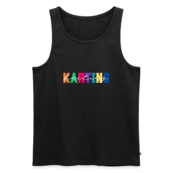 Karting Colors - Karting Lover Geschenk - Männer Premium Bio Tank Top - Schwarz - Vorne - AI Model Male 178 light (178cm)
