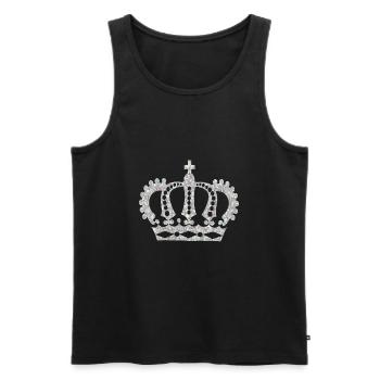 krone crown koenig king castle schloss tower burg2 - Männer Premium Bio Tank Top - Schwarz - Vorne - AI Model Male 178 light (178cm)
