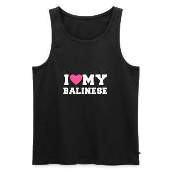 I love my Balinese - Männer Premium Bio Tank Top - Schwarz - Vorne - AI Model Male 178 light (178cm)