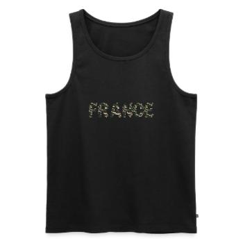 FRANCE CAMOUFLAGE - Men's Premium Organic Tank Top - black - Front - AI Model Male 178 light (178cm)
