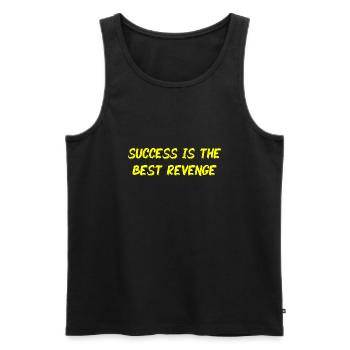 Success is the best revenge - GLD - Men's Premium Organic Tank Top - black - Front - Michal (187cm)