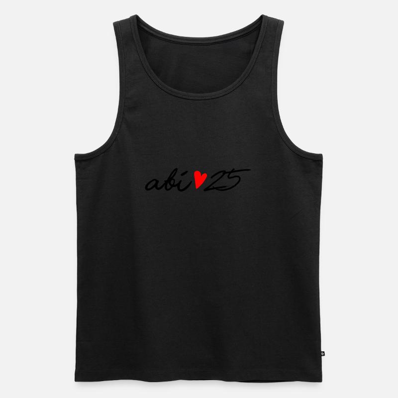 Abi 25 - Männer Premium Bio Tank Top - Schwarz