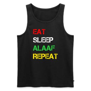 Eat Sleep Alaaf Repeat | Karneval Köln Feiern - Männer Premium Bio Tank Top - Schwarz - Vorne - AI Model Male 178 light (178cm)