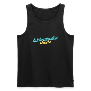 Détermination - Succès - Débardeur bio Premium Homme - noir - Devant - Michal (187cm)