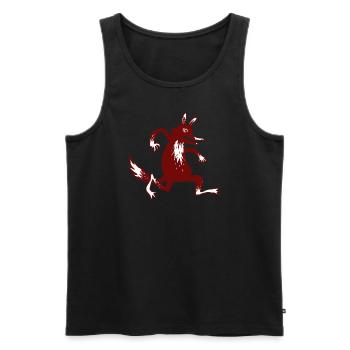 Red fox - Men's Premium Organic Tank Top - black - Front - AI Model Male 178 light (178cm)