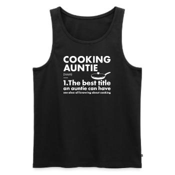Cuisinier Tante Définition Cuisine - Débardeur bio Premium Homme - noir - Devant - Michal (187cm)