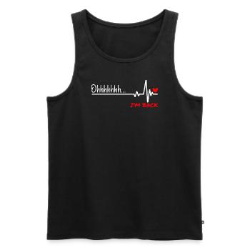 Herzchirurgie Überlebende Bekleidung Herzschlag - Männer Premium Bio Tank Top - Schwarz - Vorne - Michal (187cm)