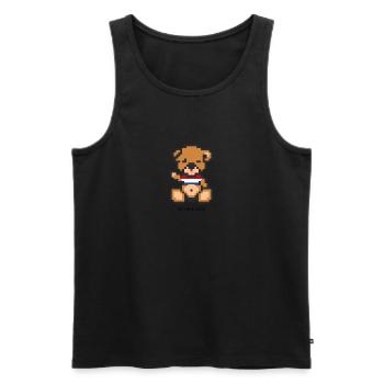Pixel Bear Netherlands - Débardeur bio Premium Homme - noir - Devant - AI Model Male 178 light (178cm)