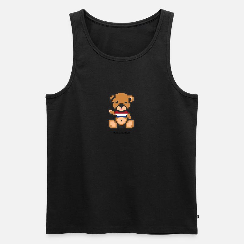 Pixel Bär Niederlande - Männer Premium Bio Tank Top - undefined